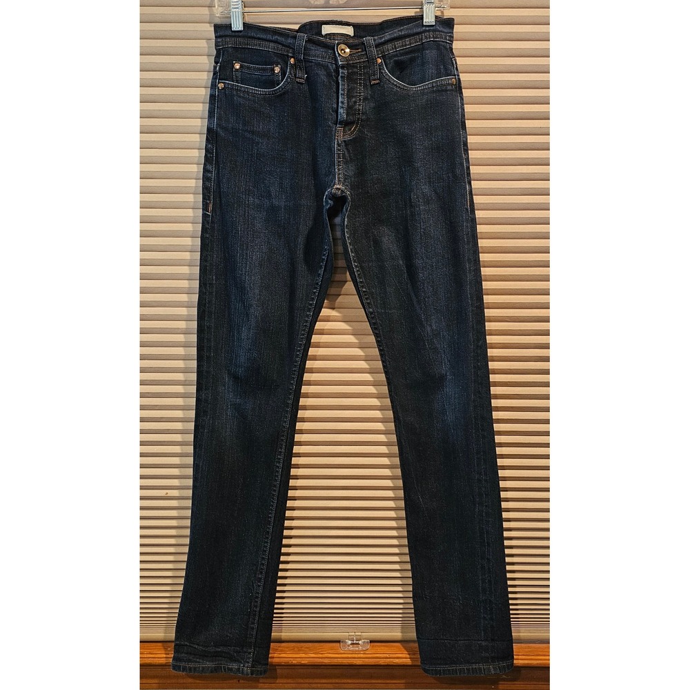 Unbranded Brand UB222 Tapered Raw Selvedge Indigo Blue Jeans 29 Stretch Denim